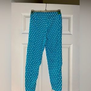 Oiselle reflective leggings Lightning bolt blue pockets